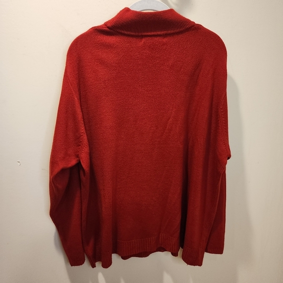 DRESSBARN women's Red Turtleneck sweater size 18/20 - Picture 2 of 10